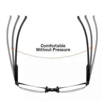 Half-Frame Clear Lens Retro Reading Glasses
