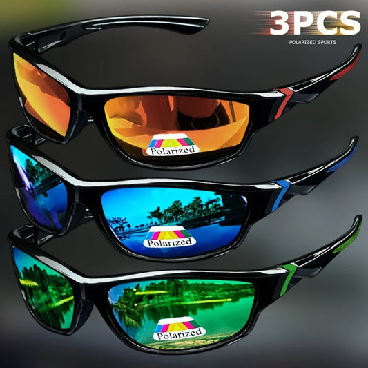 TripleShield 3-Pack Anti-Scratch Impact Resistant UV400 Anti-Glare Sunglasses Set
