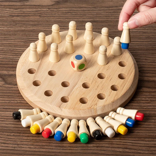 Wooden Memory & Focus Brain Boosting Peg Puzzle Game for Seniors
