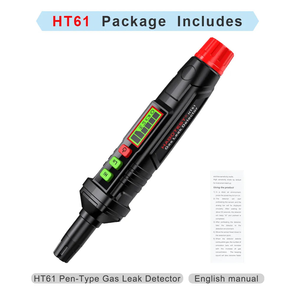 HT61 Sound & Screen Flammable Gases Leak Detector