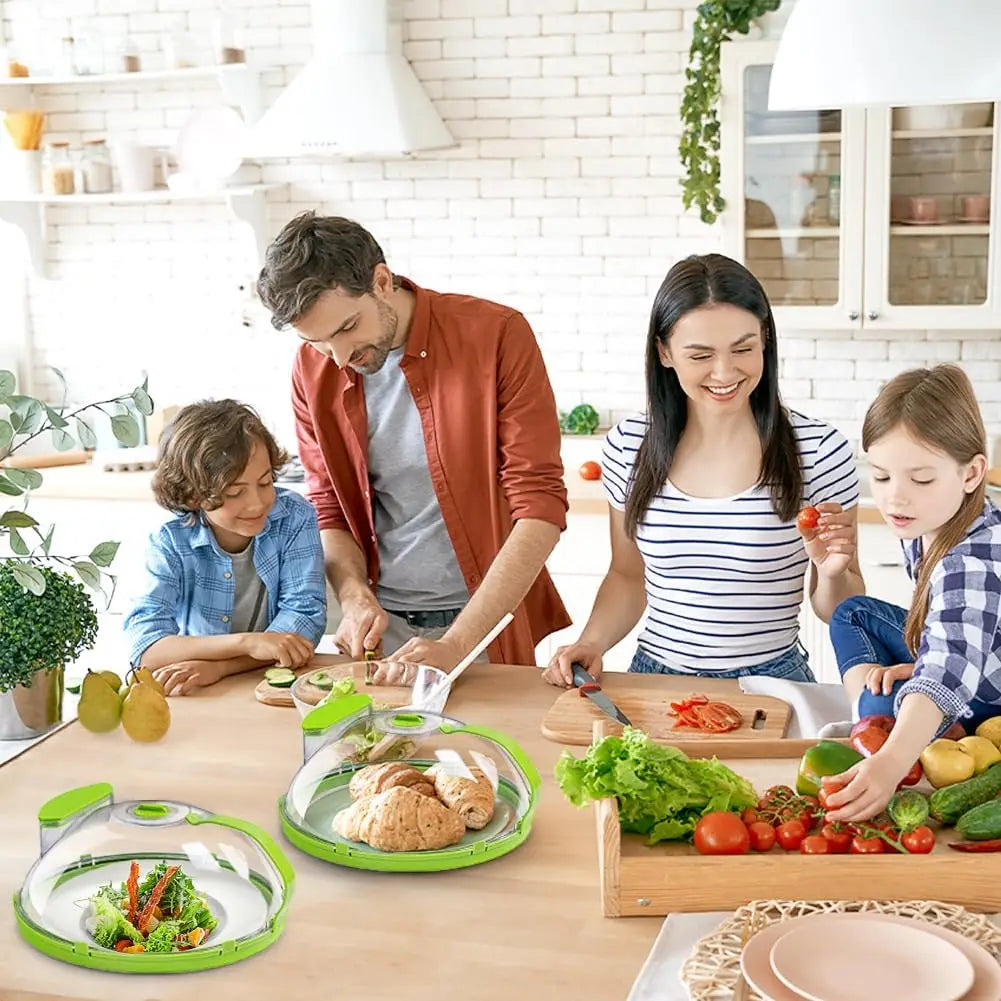 MoistureLock Smart Microwave Splatter Cover with Built-in Hydration for Soft & Juicy Food