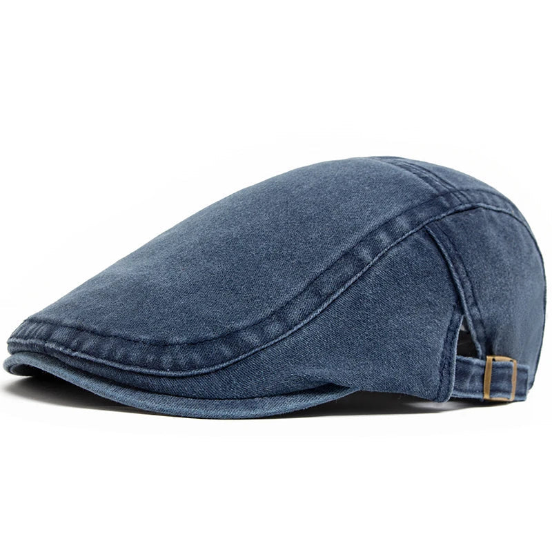 Vintage Soft Cotton Breathable Lightweight Adjustable Fit Newsboy Cap