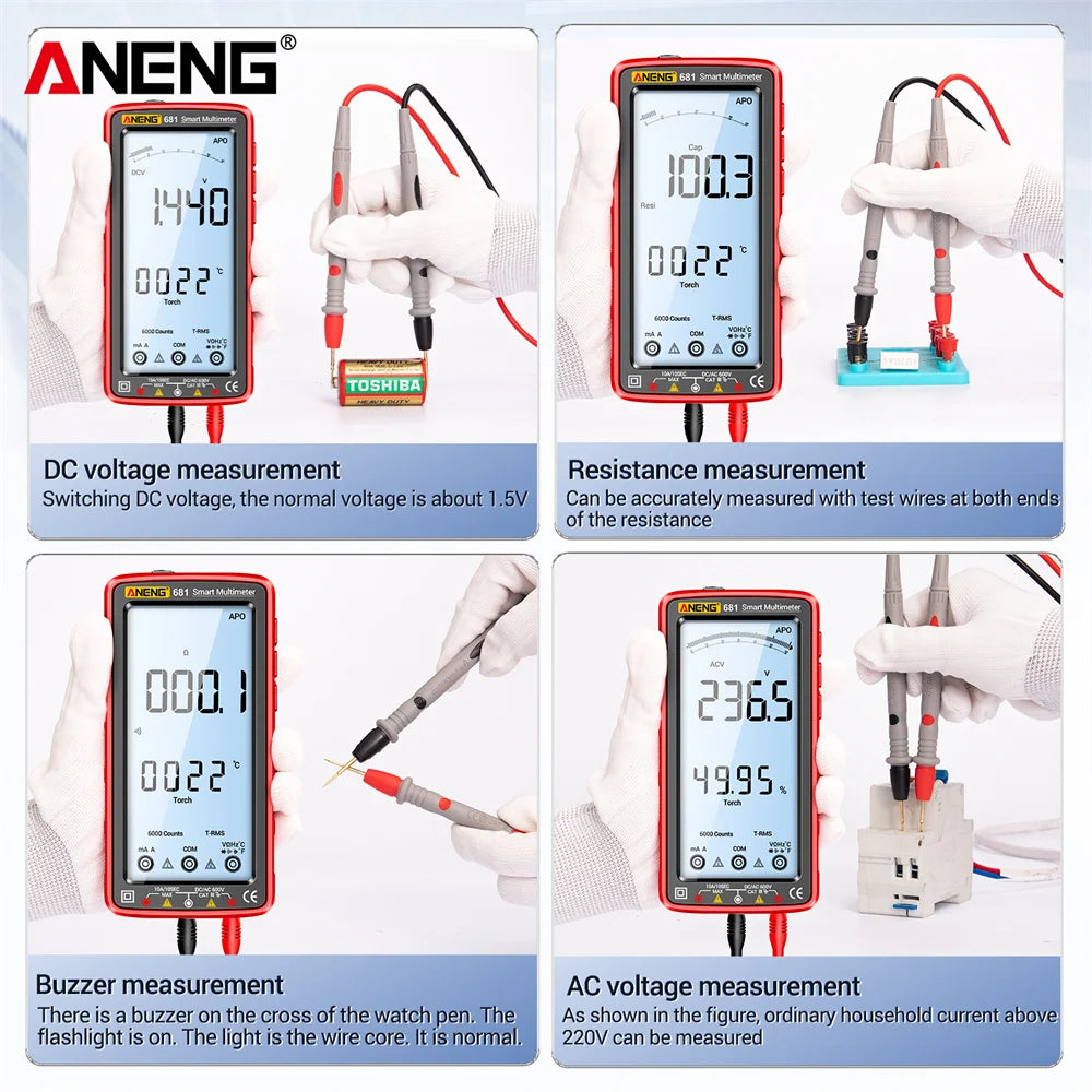 Professional Rechargeable Non-contact LCD Screen Digital Multimeter