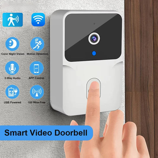 Smart WiFi Two-Way Intercom Night Vision & Motion Detection Video Wireless Doorbell