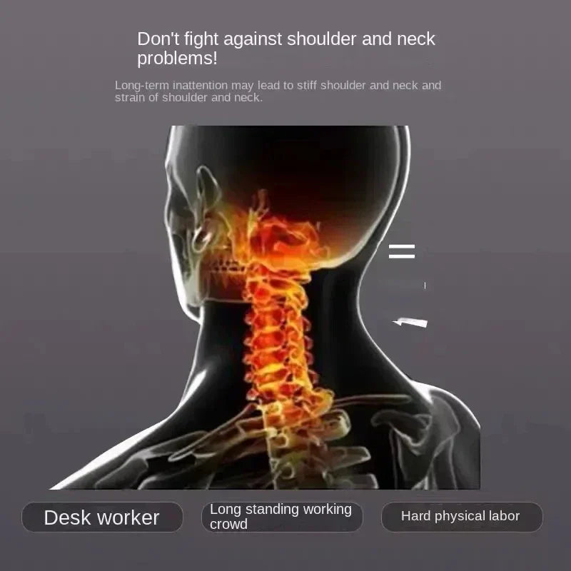 Cervical Support Orthopedic Neck Pillow with 3D Massage & Antibacterial Breathable Mesh