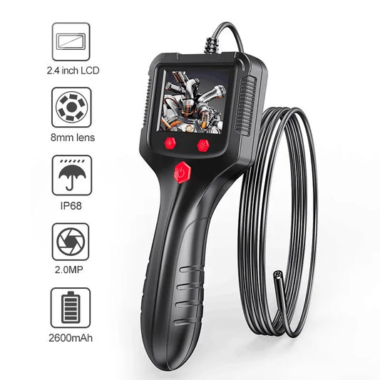 Waterproof HD 1080P Endoscope Camera with 2.4 In IPS Screen