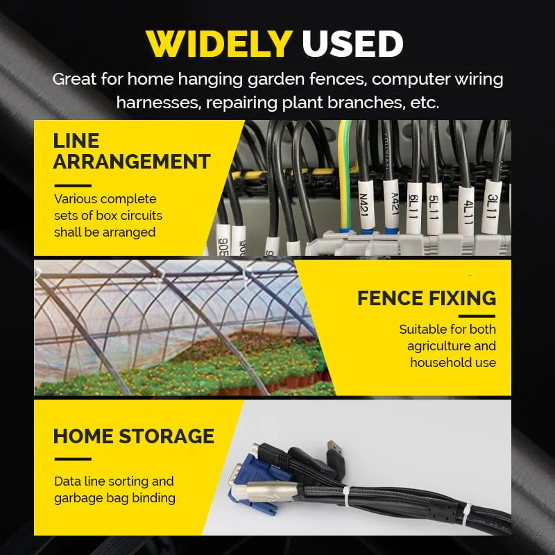Self Locking Zip Ties with Screw Hole (100pcs)