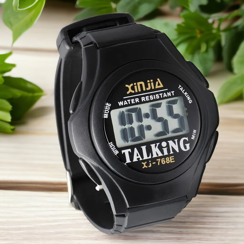 Talking Digital Alarm Clock+Talking Wristwatch Set For the Elderly