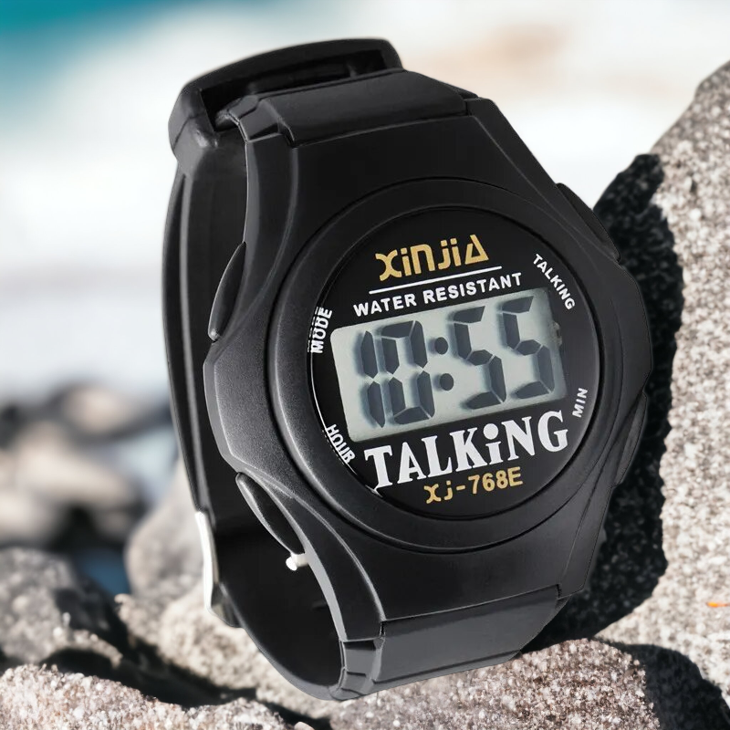 Talking Digital Alarm Clock+Talking Wristwatch Set For the Elderly