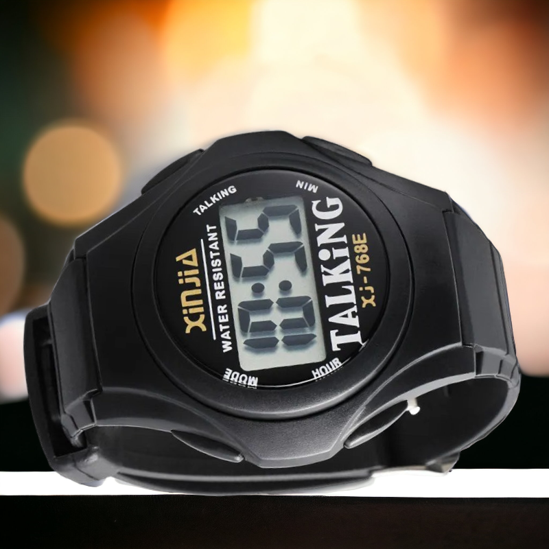 Talking Digital Alarm Clock+Talking Wristwatch Set For the Elderly