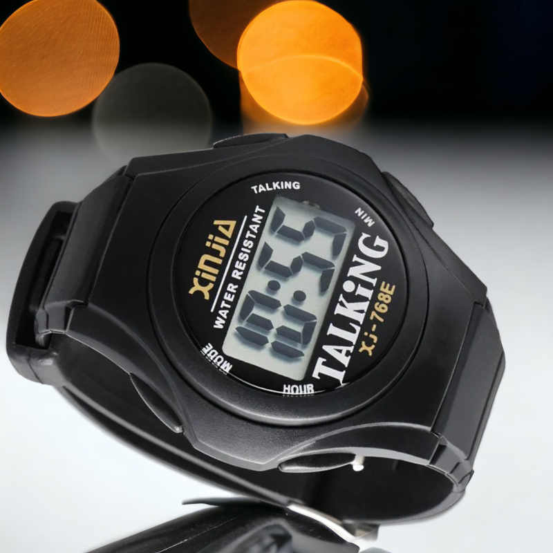 Talking Digital Alarm Clock+Talking Wristwatch Set For the Elderly