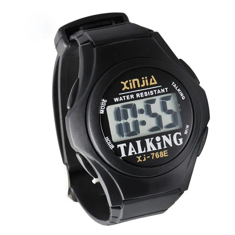 Talking Digital Alarm Clock+Talking Wristwatch Set For the Elderly