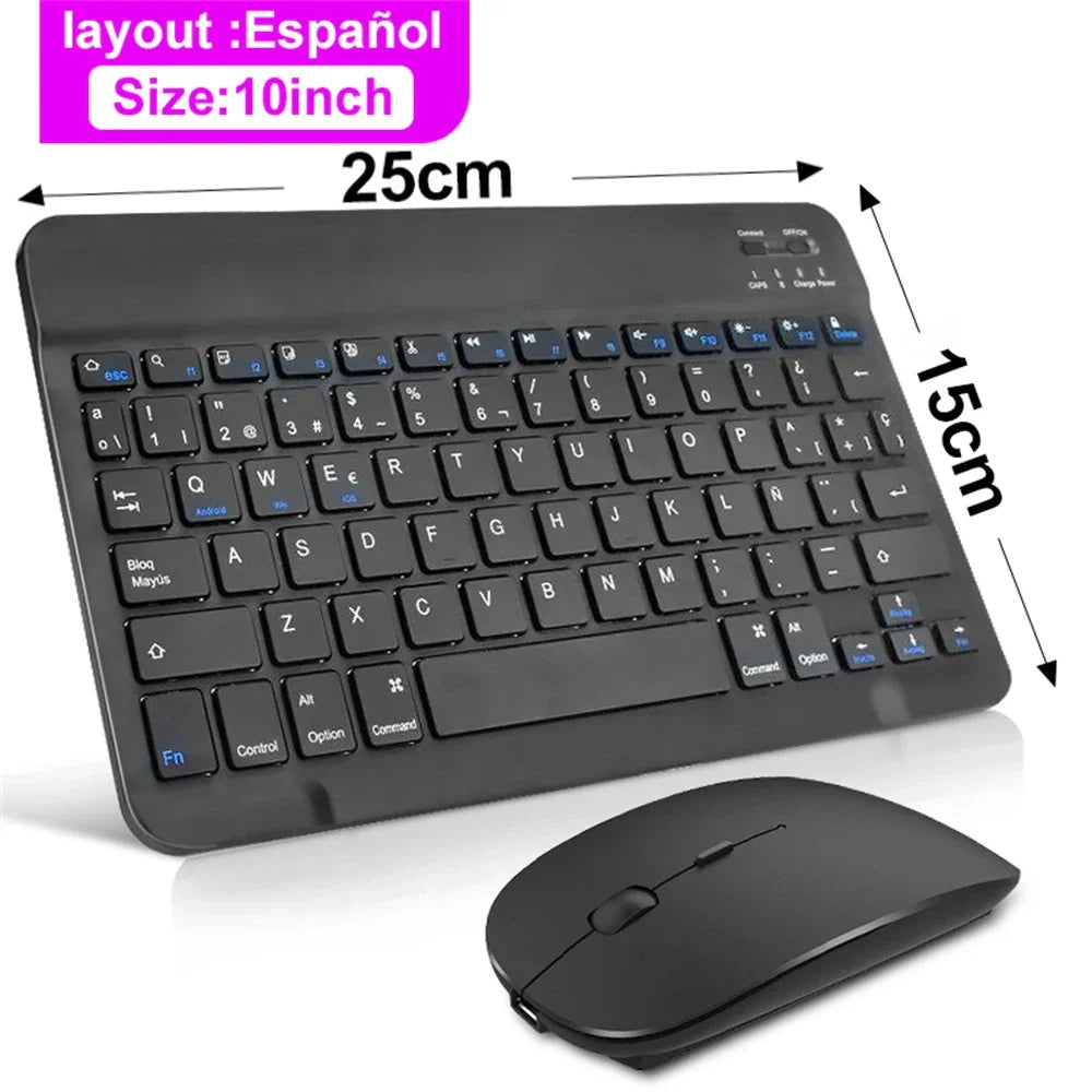 Compact Bluetooth Wireless Ultra-Quiet Keyboard & Mouse For IOS / Android /  Windows