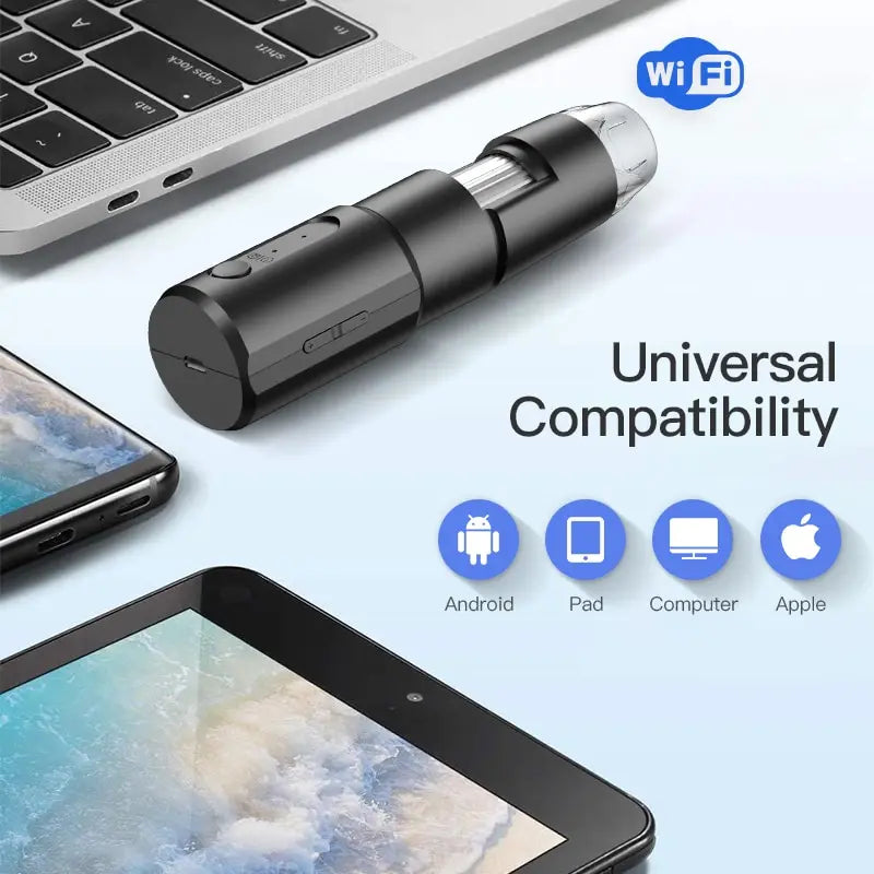 Wifi Digital Microscope 50X-1600X Magnification With Adjustable Stand for IOS & Android