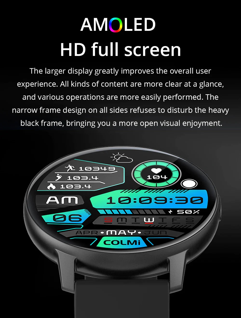COLMI 1.43'' Large Display Android& IOS Smartwatch for Seniors