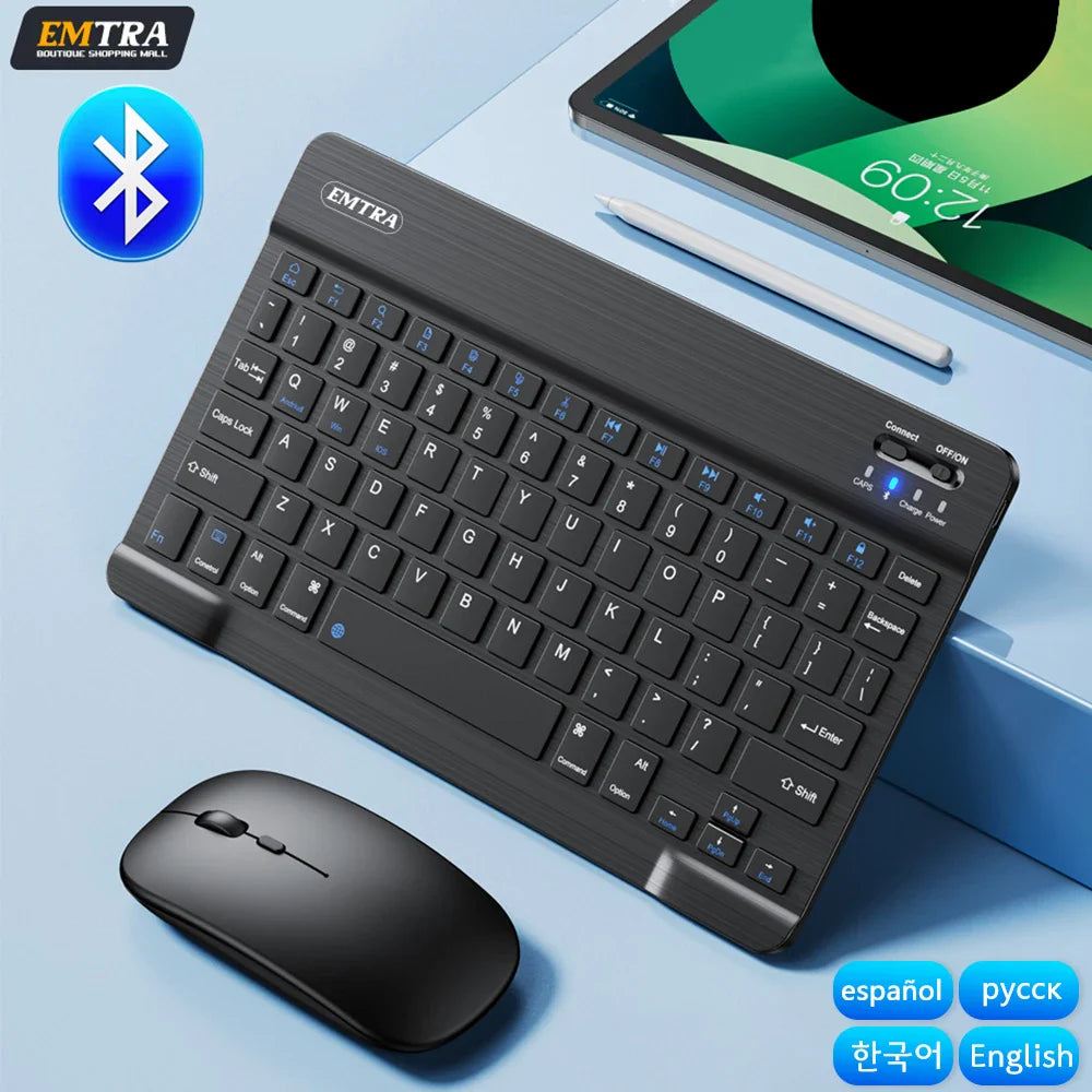 Compact Bluetooth Wireless Ultra-Quiet Keyboard & Mouse For IOS / Android /  Windows