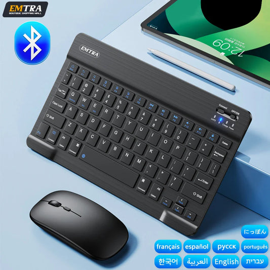 Compact Bluetooth Wireless Ultra-Quiet Keyboard & Mouse For IOS / Android /  Windows