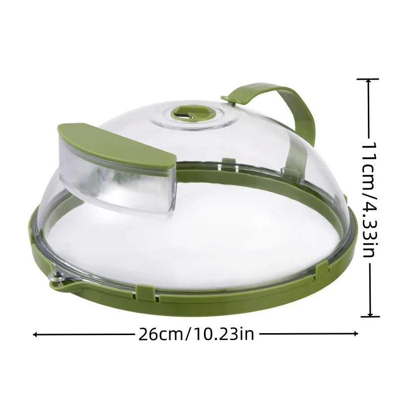 MoistureLock Smart Microwave Splatter Cover with Built-in Hydration for Soft & Juicy Food