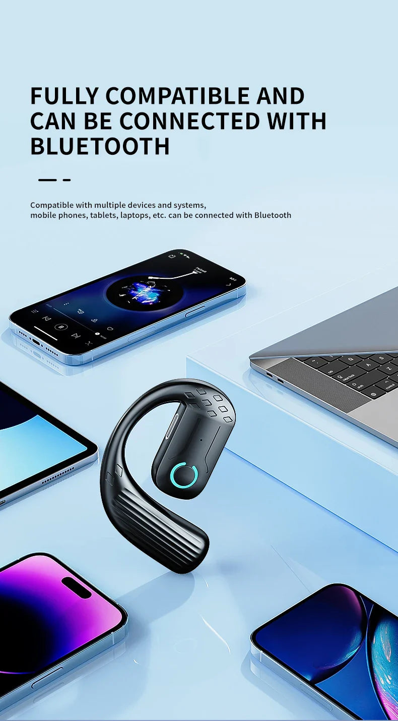 Comfort-Fit 180°Rotation Crystal Clear Calls & ENC Noise Reduction Stereo Sound Headset