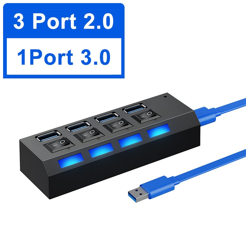 Multi USB Splitter With Switches