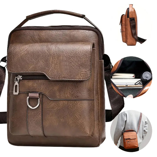 Vintage Textured Messenger Bag – Lightweight Compact & Practical