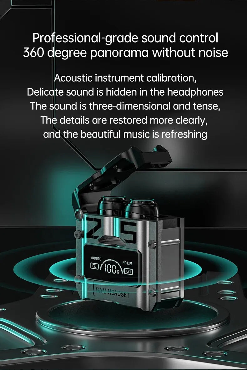 M25 TWS Hi-Fi Stereo & Noise Reduction HD Call Earphones with LED Self-Charging Case