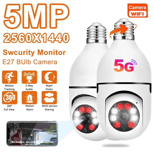 Smart AI Wireless Night Vision HD Wifi Surveillance Camera for E27 Light Bulb Socket