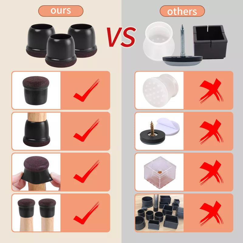 Furniture Leg Silicone Floor Protectors Pad Cups