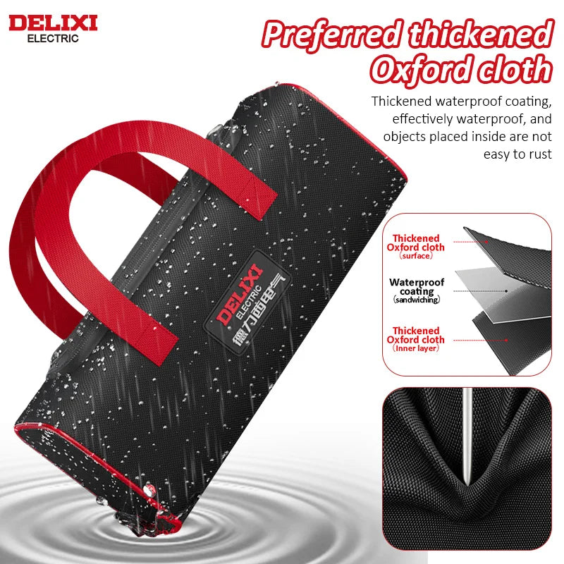 DELIXI Japanese Heavy-Duty Waterproof Rugged Oxford Compact Tool Carrier