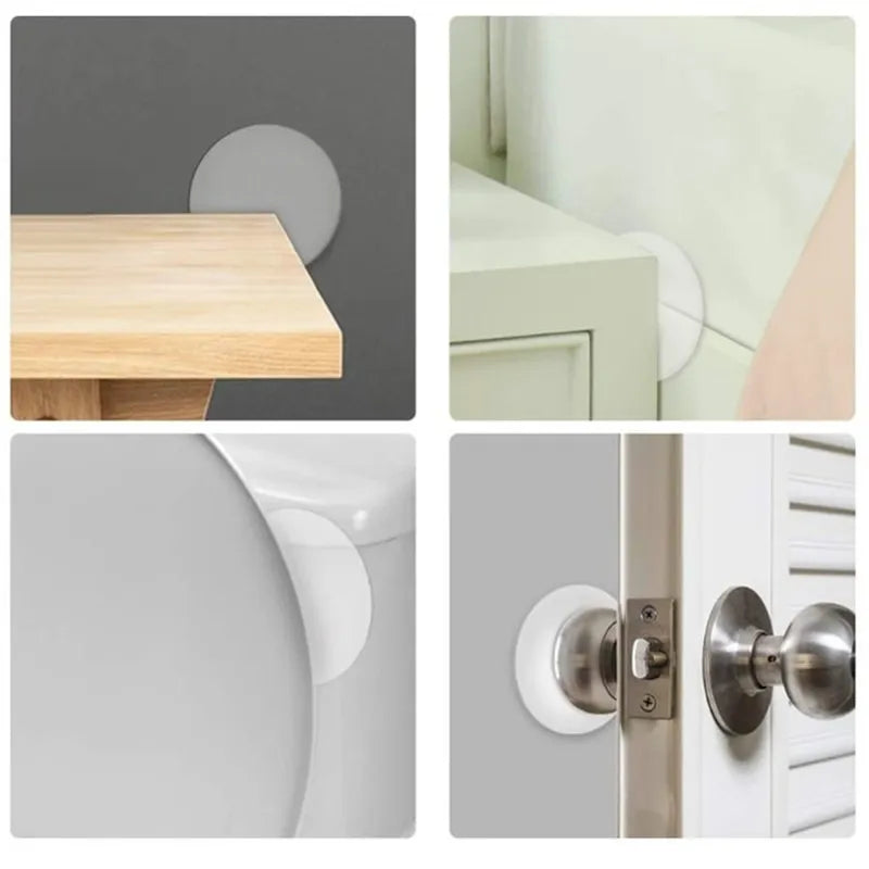 XXL Soft Silicone Self-adhesive Wall Protector Door Handle Bumper (6 pcs)