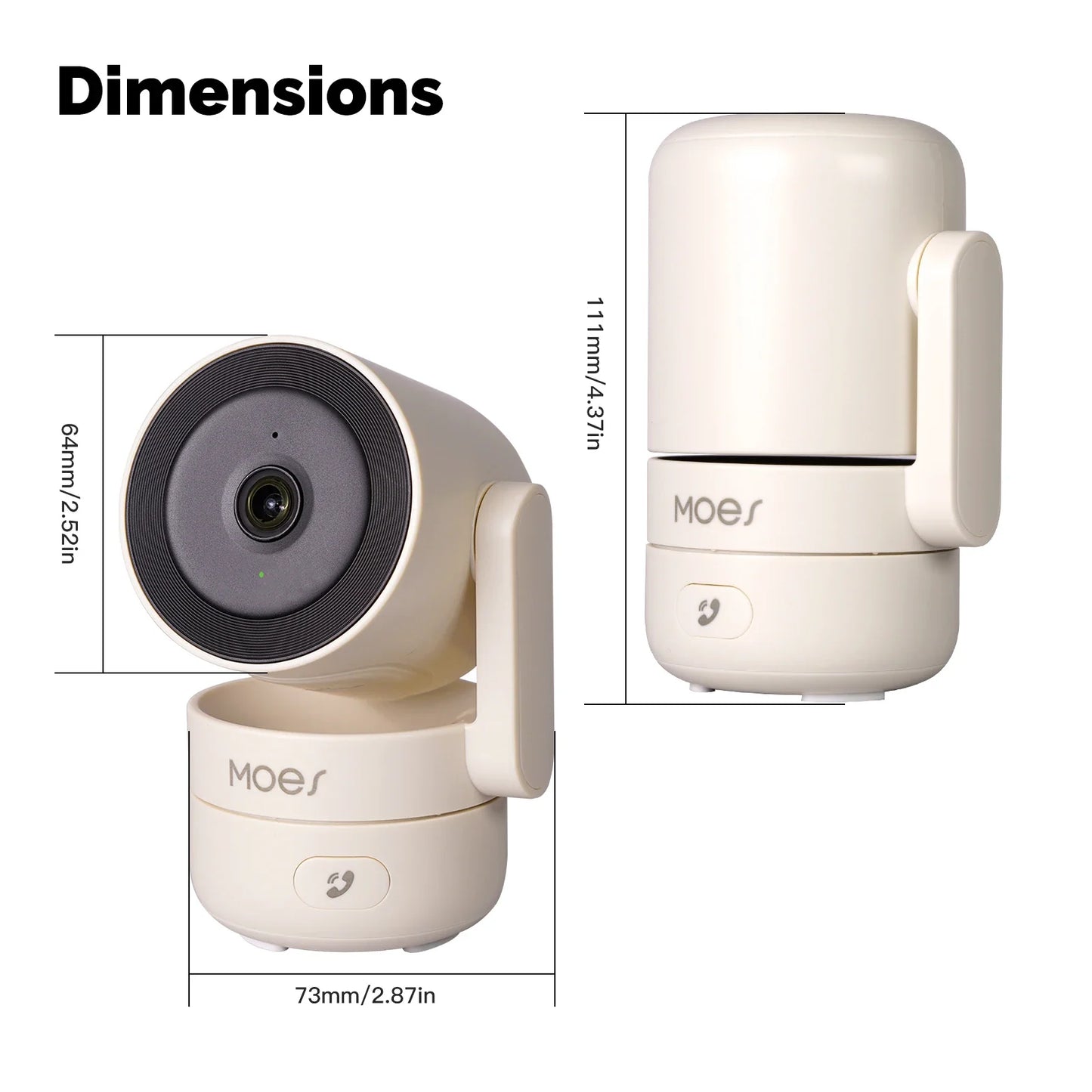 HD 4MP WiFi Night Vision Sound & Motion Detection Smart Security Camera