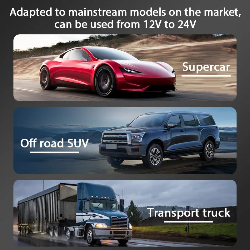 ClearCharge 4-in-1  Angle Adjustable 120W Car Power Hub with Retractable Cables & LED Display