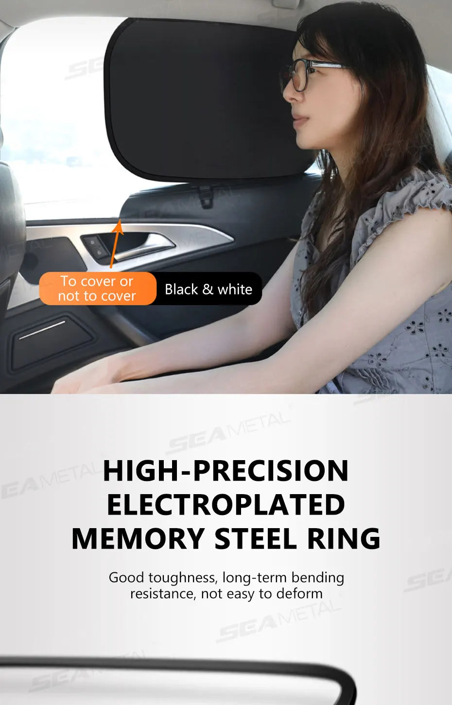 Glare Reduction & Skin Protection Electrostatic Car Window UV Blocking Sun Shade