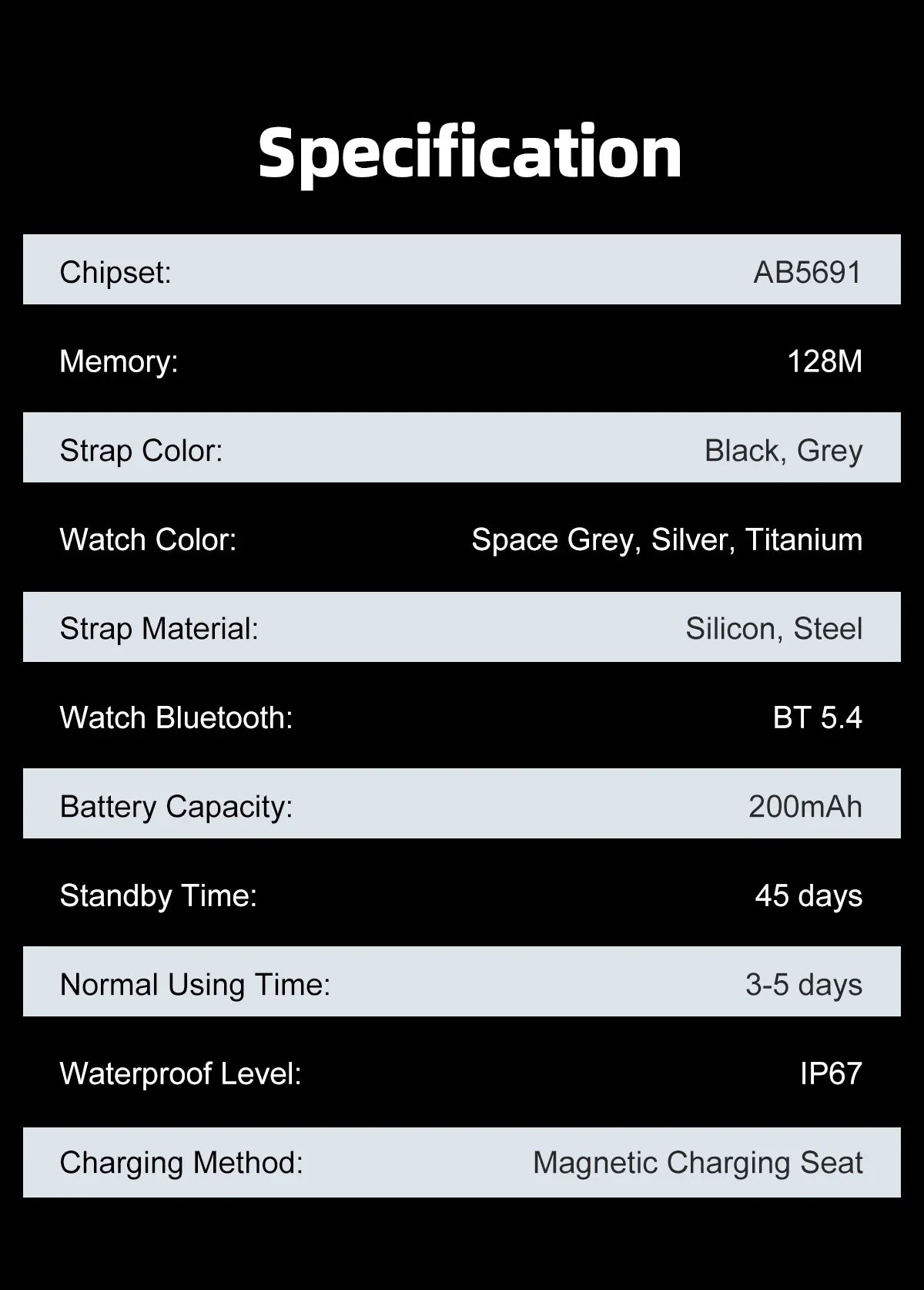 Ultra-Thin and Lightweight Brilliant 1.96” AMOLED Display Health Monitoring Smartwatch