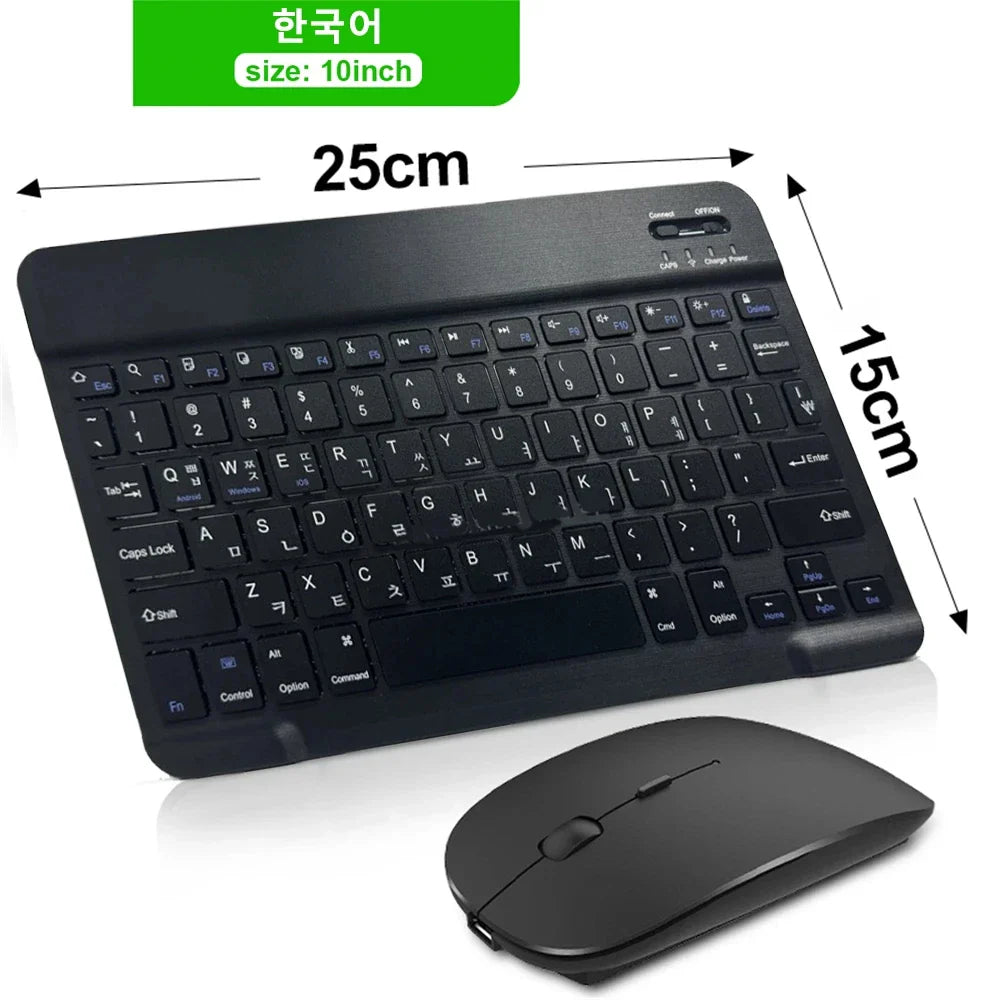 Compact Bluetooth Wireless Ultra-Quiet Keyboard & Mouse For IOS / Android /  Windows