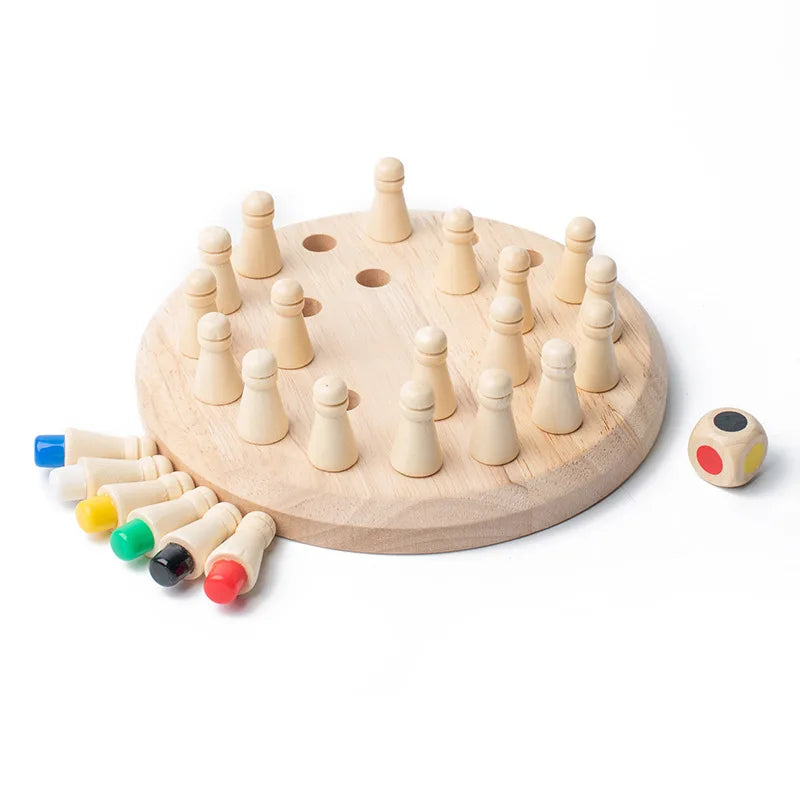 Wooden Memory & Focus Brain Boosting Peg Puzzle Game for Seniors