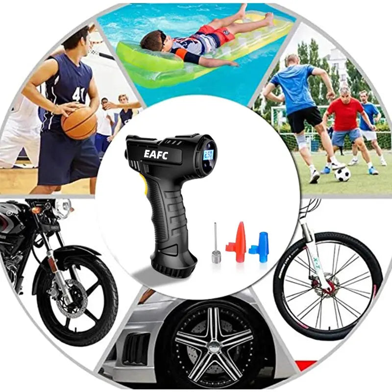 Wireless 120W Handheld Air Compressor Digital  Researchable Pump