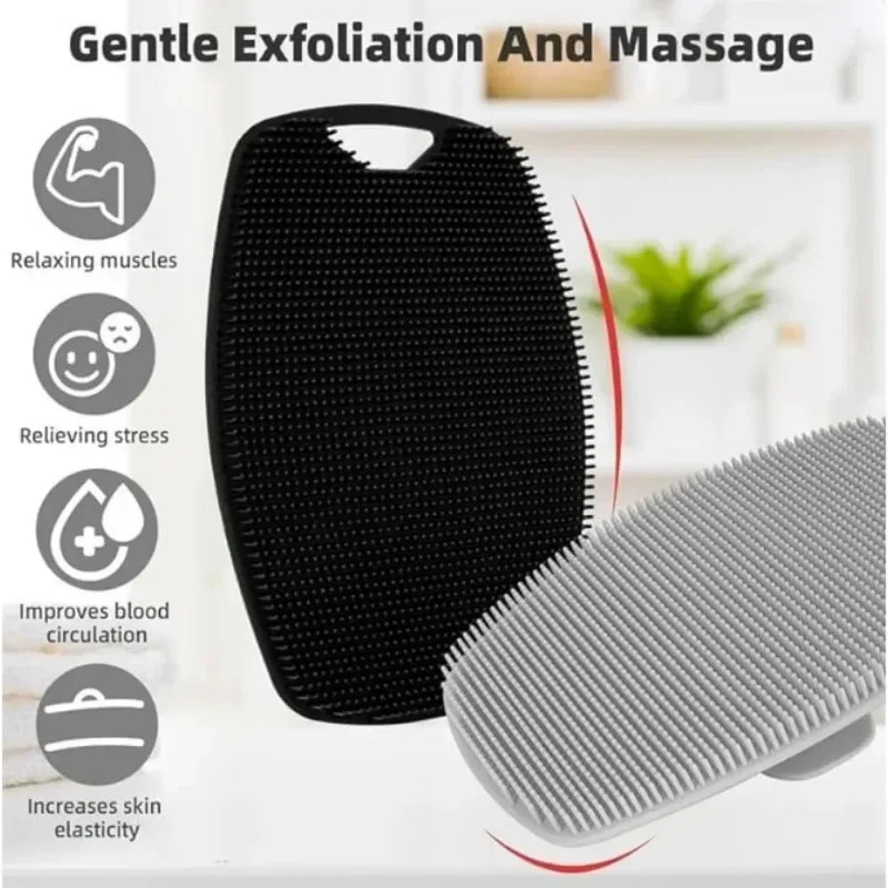 Soft Medical Grade Silicone Body Shower Gentle Exfoliating Brush (2pcs set)