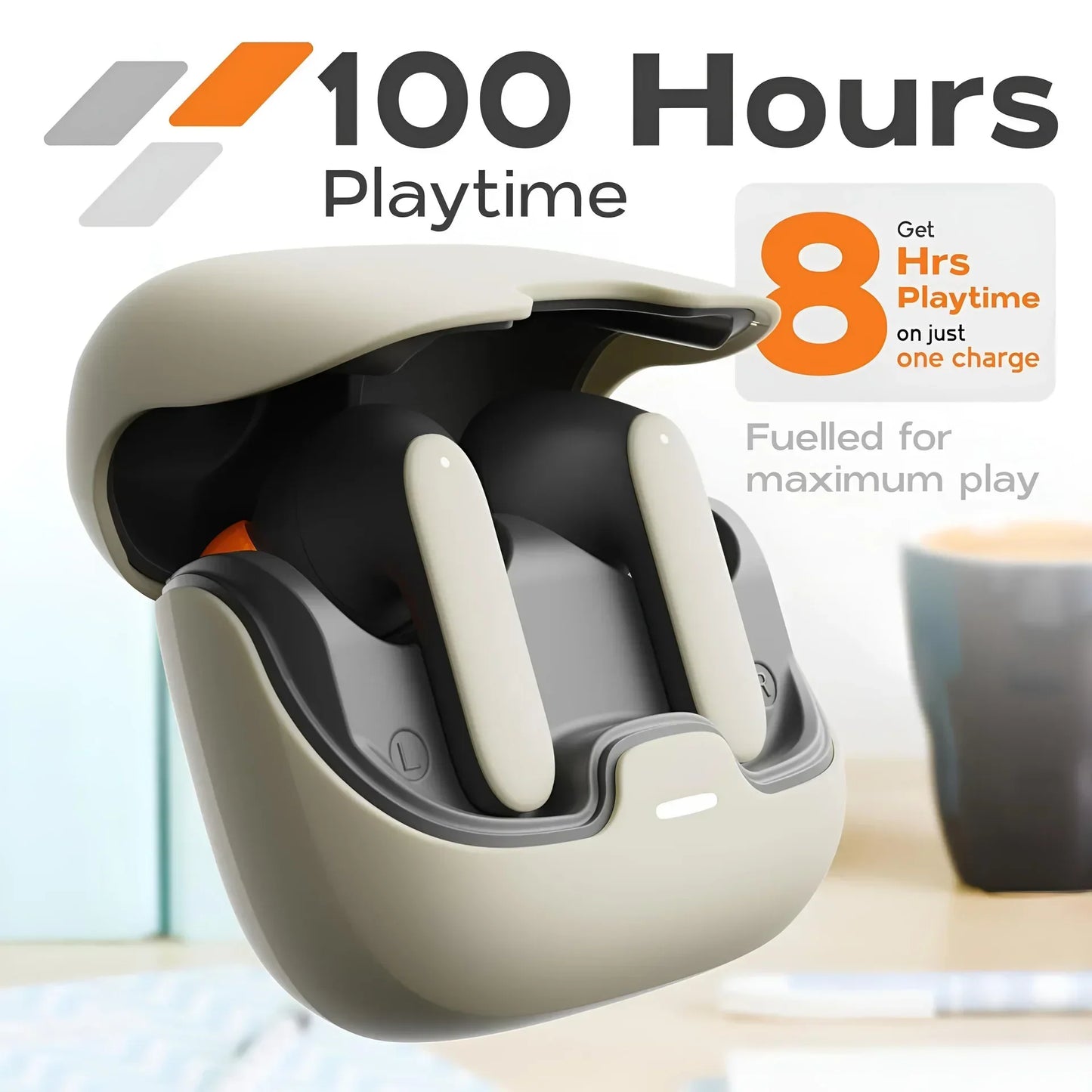 TWS Dual Microphone Earphones with Active Noise Cancellation & Ultra-low Latency