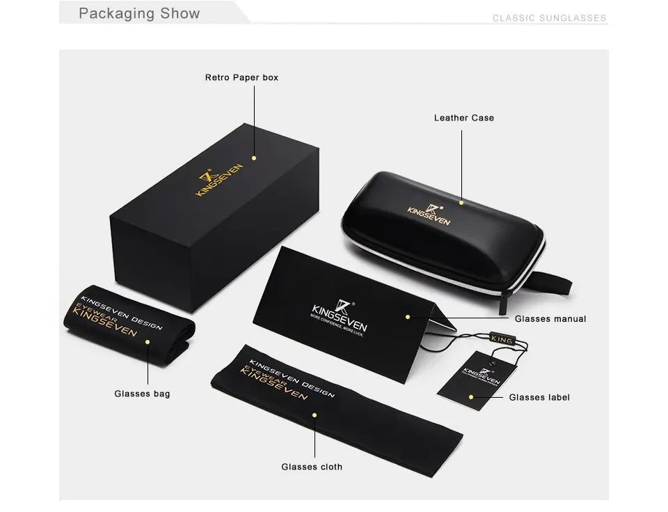 KINGSEVEN Aluminum Frame Polarized Photochromic UV-400 Sunglasses