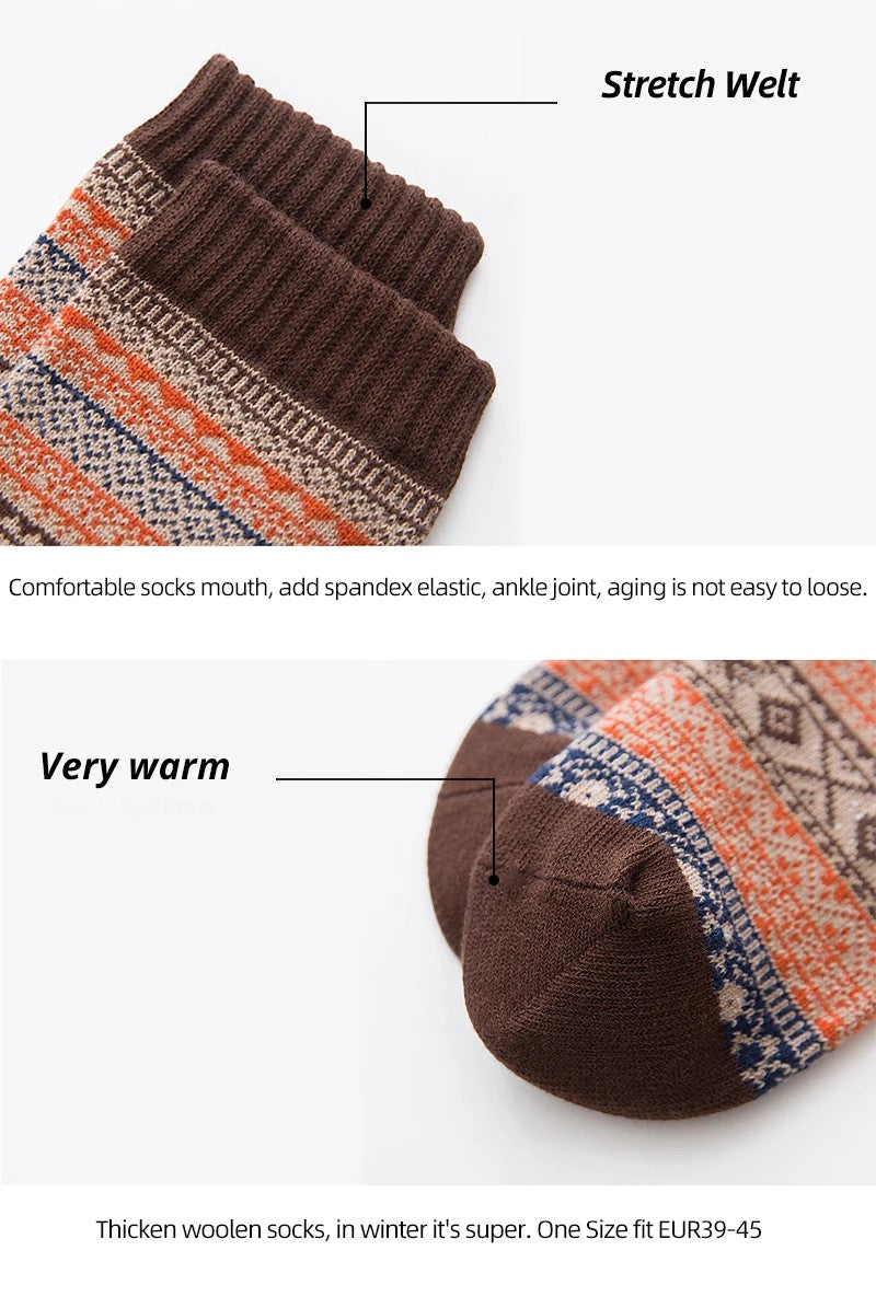 Winter Sheep's Wool Thicken Snow boots Socks (5 Pairs)