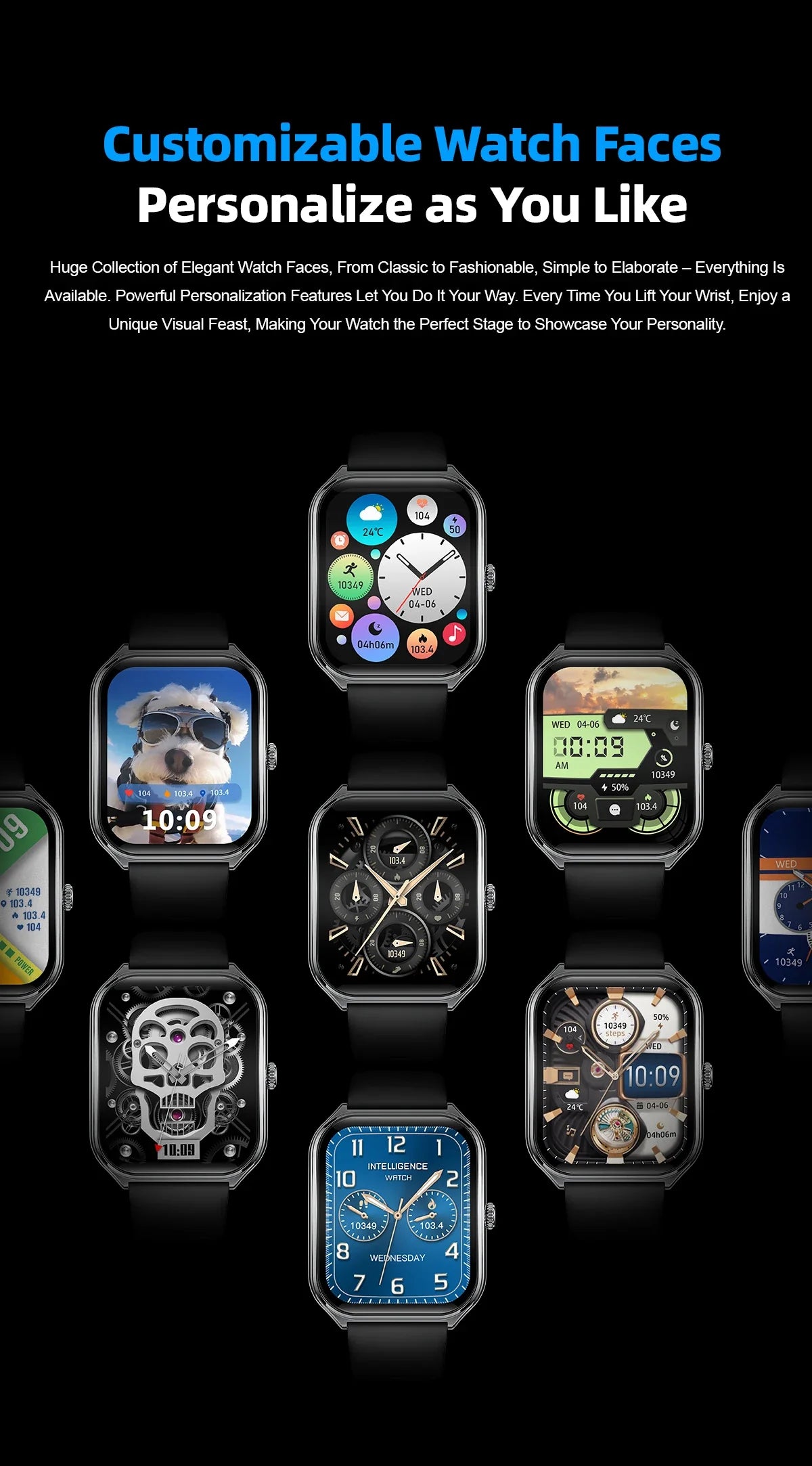 Ultra-Thin and Lightweight Brilliant 1.96” AMOLED Display Health Monitoring Smartwatch