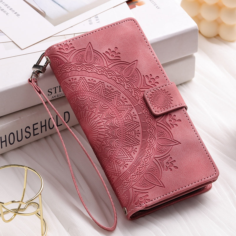Full Screen Protection Deluxe Zipper Wallet Case with Foldable Kickstand for iPhone