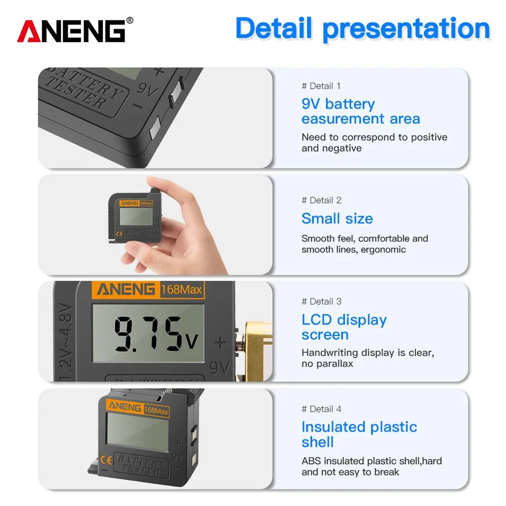 ANENG Universal Digital Display Lithium Battery Tester
