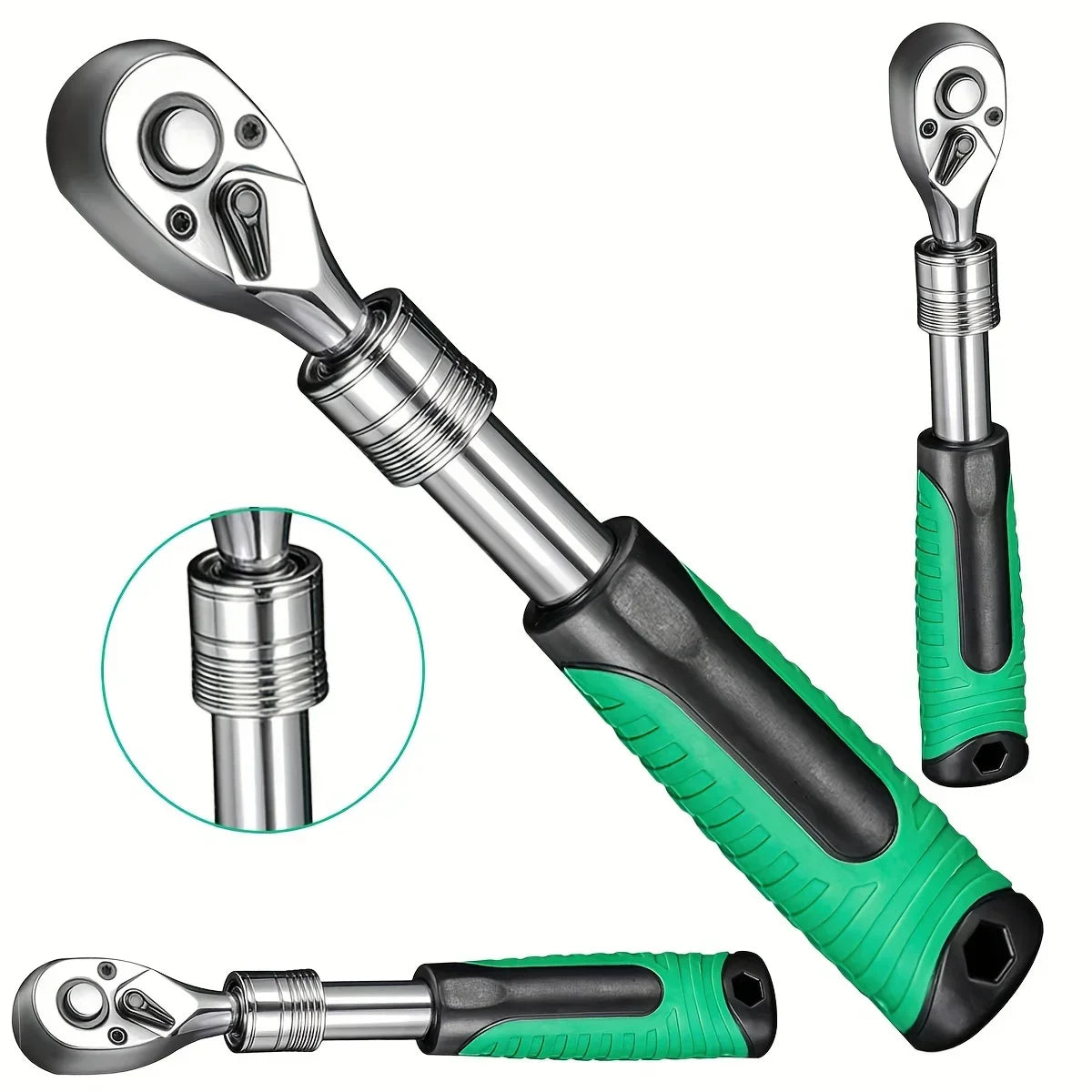 Telescopic Ratchet Wrench Set – Dual Direction with Adjustable Handle
