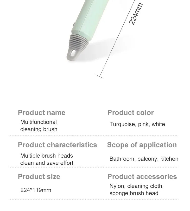 Multi-functional Rechargeable Electric Scrubber Cleaning Brush