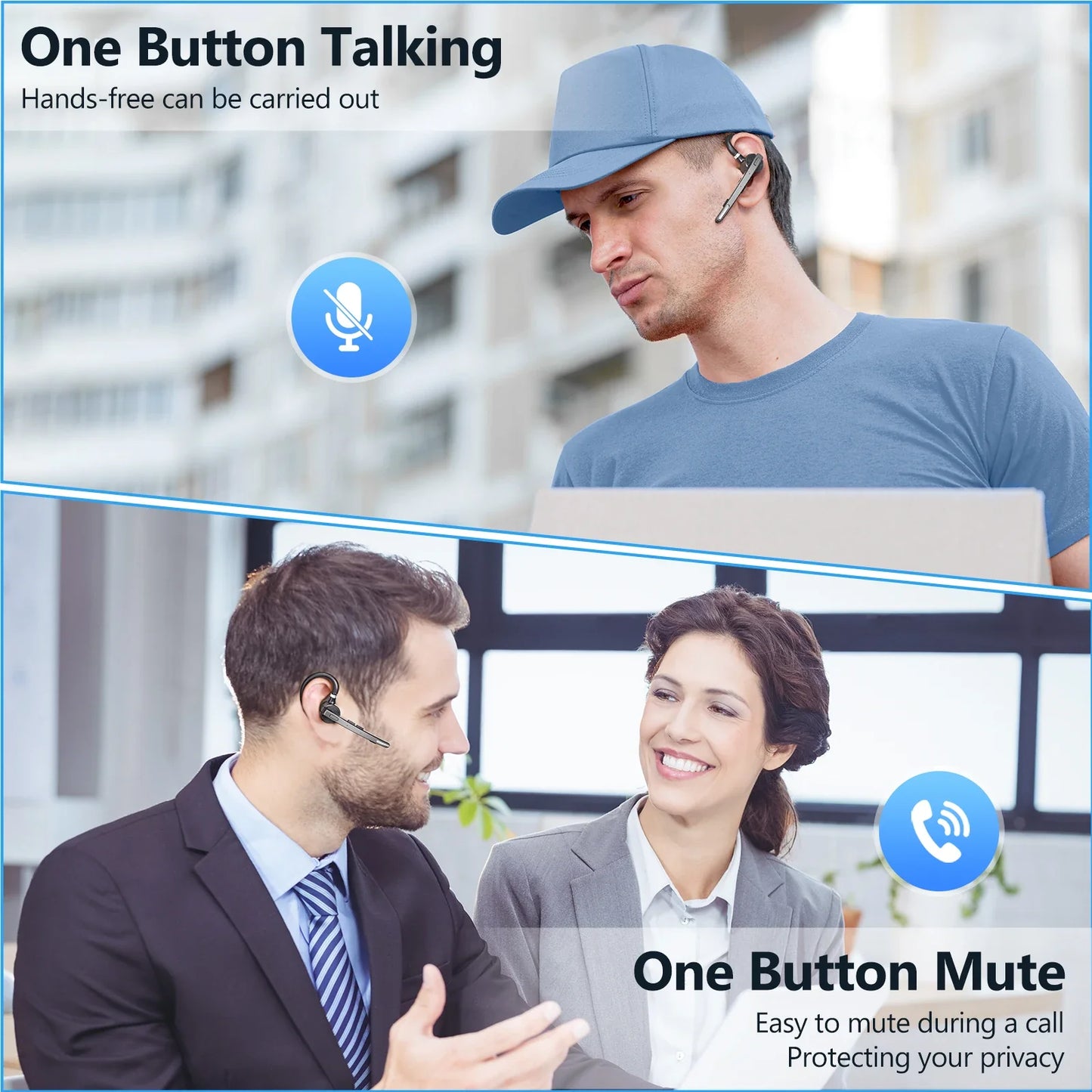 Bee M53 Dual-Mic Noise Cancelling Hi-Fi Audio Lightweight Headset with Charging Case