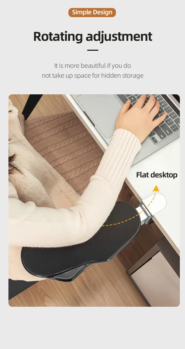 ArmEase Ergonomic Rotating Desk Arm & Wrist Rest Healthy Posture Support Pad