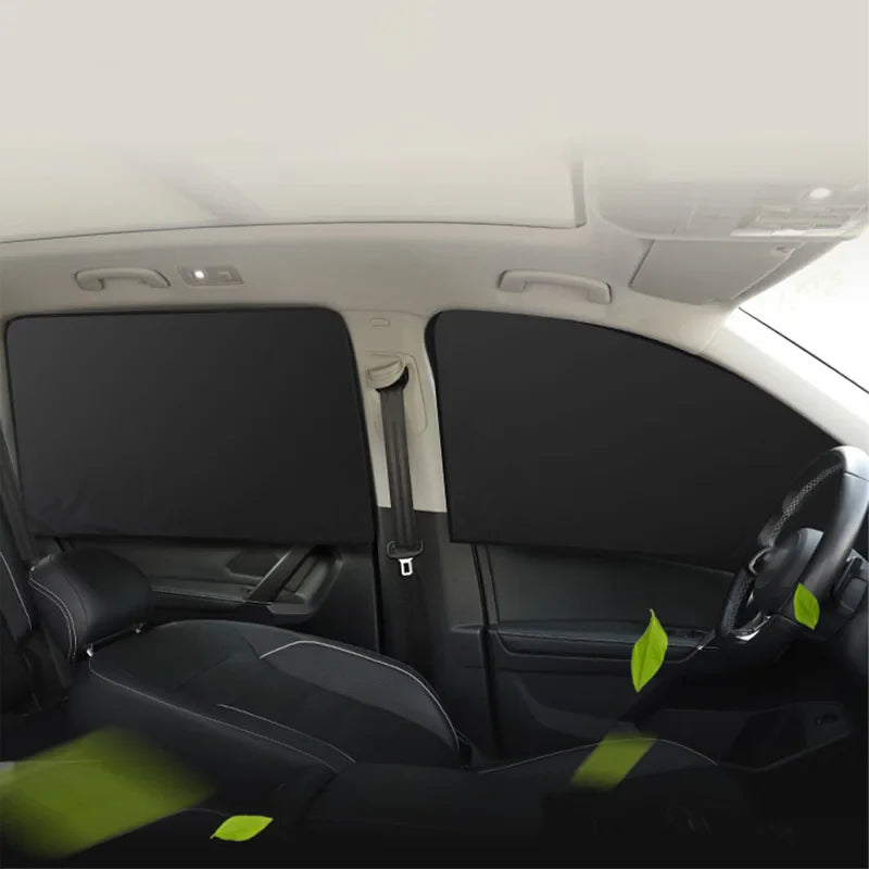 Universal Car Side Window Sunshades- 100% UV Block with Rearview Gap & Window-Operable Design