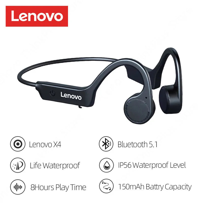 Lenovo X4 Wireless Bone Conduction HiFi-Sound Low Latency Headphones